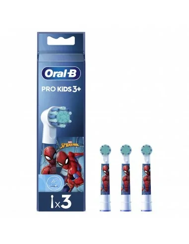 Oral-B Testine Di Ricambio Pro Kids Con Spiderman, 3 Testine