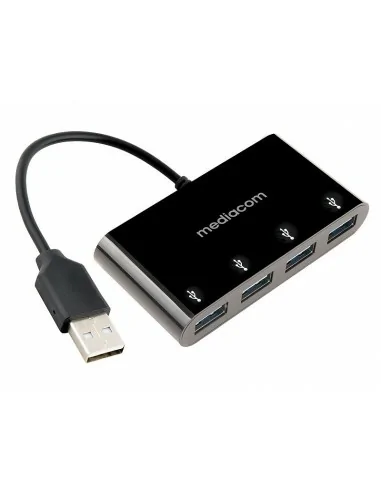 Mediacom MD-U100 hub di interfaccia USB 2.0 Nero