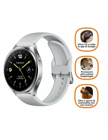 Xiaomi Watch 2 3,63 cm (1.43") AMOLED 46 mm Digitale 466 x 466 Pixel Touch screen Argento Wi-Fi GPS (satellitare)
