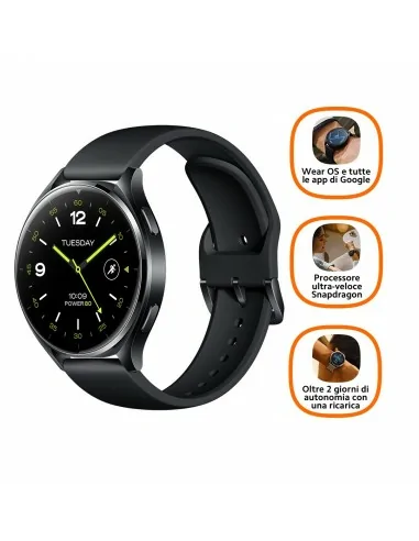 Xiaomi Watch 2 3,63 cm (1.43") AMOLED 46 mm Digitale 466 x 466 Pixel Touch screen Nero Wi-Fi GPS (satellitare)