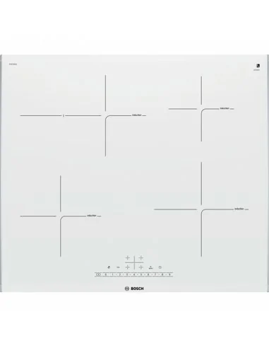 Bosch PIF672FB1E piano cottura Acciaio inossidabile, Bianco Da incasso Piano cottura a induzione 4 Fornello(i)