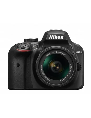 Nikon D3400 + AF-P DX 18-55 mm 1 3.5-5.6G VR Kit fotocamere SLR 24,2 MP CMOS 6000 x 4000 Pixel Nero