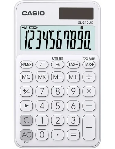 Casio SL-310UC-WE calcolatrice Tasca Calcolatrice di base Bianco
