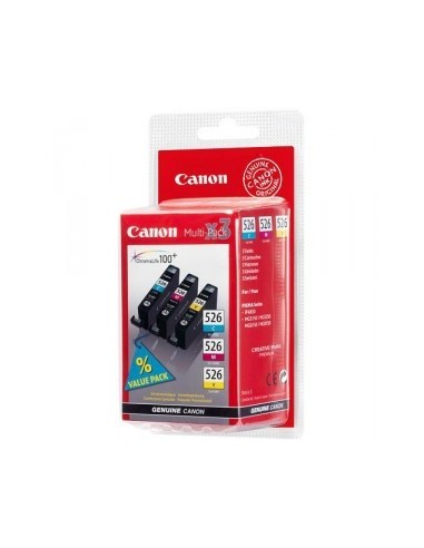 Canon CLI-526 C M Y cartuccia d'inchiostro 3 pz Originale Ciano, Magenta, Giallo
