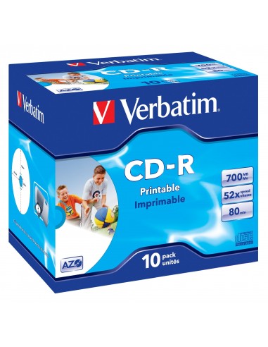 Verbatim CD-R AZO Wide Inkjet Printable 700 MB 10 pz