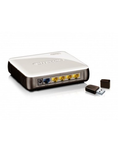 Sitecom WLK-1500 router wireless Fast Ethernet Nero, Argento