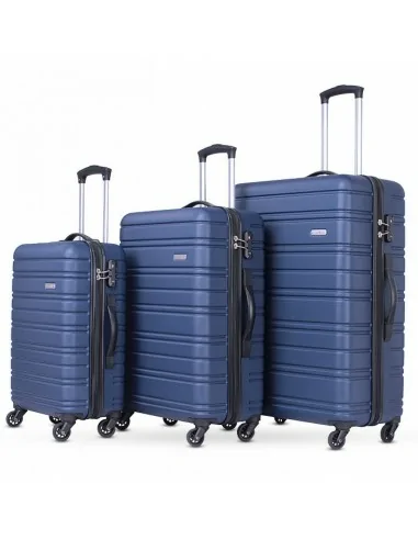 Smartway BAG-KITA9373 Set di valigie Blu Acrilonitrile butadiene stirene (ABS), Poliestere