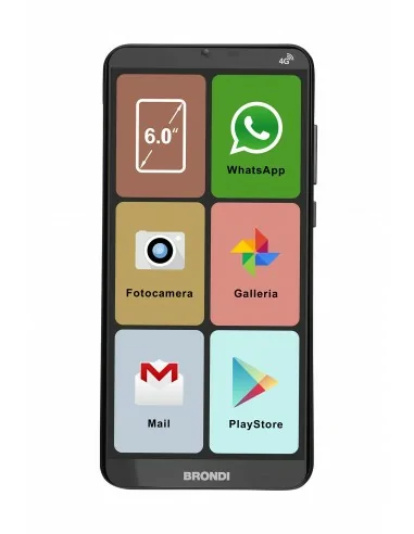 Brondi Smartphone XL 15,2 cm (6") Doppia SIM Android 11 4G USB tipo-C 2 GB 16 GB 2500 mAh Nero