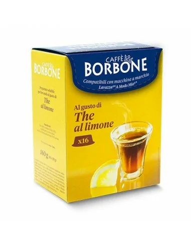 Caffe Borbone Capsule per Lavazza a modo mio Tè al limone Capsule di tè 16 pz