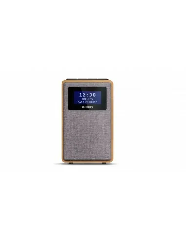 Philips TAR5005 10 radio Orologio Digitale Grigio, Legno