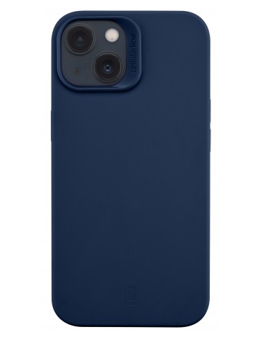 Cellularline Sensation - iPhone 14 Plus Custodia in silicone soft touch con tecnologia antibatterica Microban integrata Blu