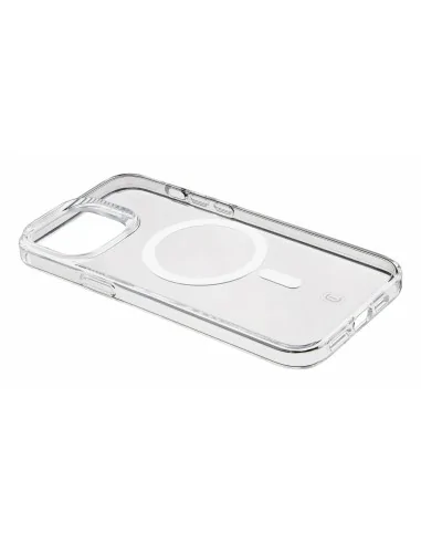Cellularline Gloss Mag - iPhone 14 Plus Custodia con magneti per la ricarica e l’aggancio all’alimentatore MagSafe Trasparente
