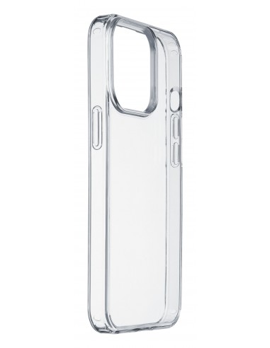 Cellularline Clear Strong - iPhone 14 Pro Custodia rigida con bordi in gomma - con tecnologia antibatterica integrata