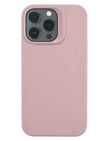Cellularline Sensation - iPhone 14 Pro Max Custodia in silicone soft touch con tecnologia antibatterica Microban integrata Rosa
