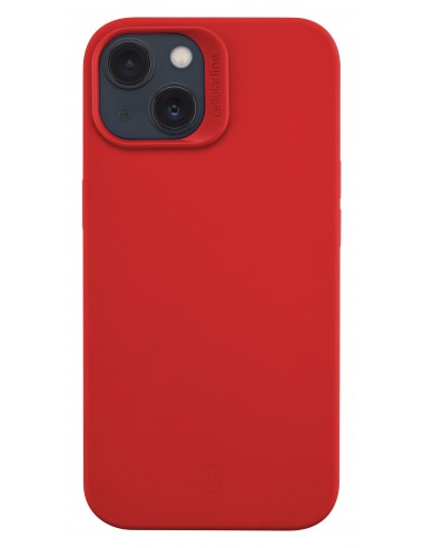 Cellularline Sensation - iPhone 14 Custodia in silicone soft touch con tecnologia antibatterica Microban integrata Rosso