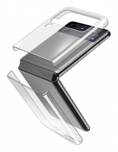 Cellularline Clear Case - Galaxy Z Flip4 Custodia trasparente rigida composta da due pezzi