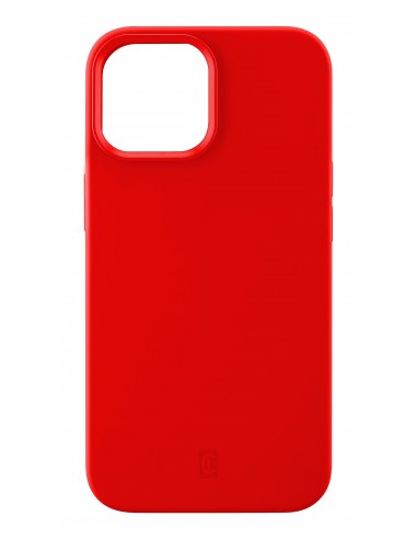 Cellularline Sensation - iPhone 13 Custodia in silicone soft touch con tecnologia antibatterica Microban integrata Rosso