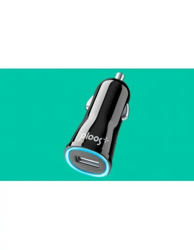 PLOOS - USB CAR ADAPTER 2A - Universal Caricabatterie da auto 2A Nero
