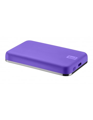 Cellularline Wireless power bank MAG 5000 Caricabatterie portatile compatibile con MagSafe Viola