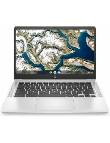 HP Chromebook 14a-na0078nl 35,6 cm (14") HD Intel® Celeron® N4120 4 GB LPDDR4-SDRAM 64 GB eMMC Wi-Fi 5 (802.11ac) Argento
