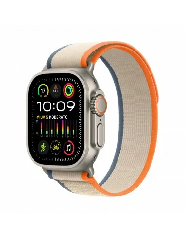 Apple Watch Ultra 2 GPS + Cellular, Cassa 49m in Titanio con Arancione Beige Trail Loop - M L